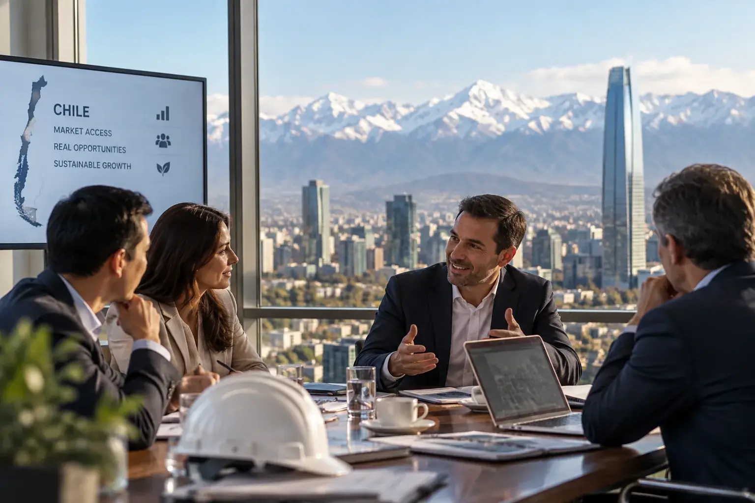 Business meeting in Santiago